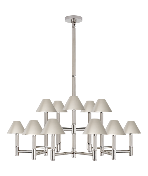 Barrett Large Nickel Chandelier Nickel Lampshade plus qu'un jeu 