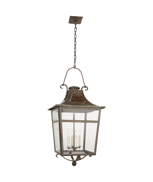 Carrington Outdoor Pendant Light Large Patinated Verdigris l'achat 