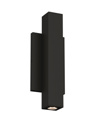 Chara Square 12 Black Wall Lamp Véritable concentré