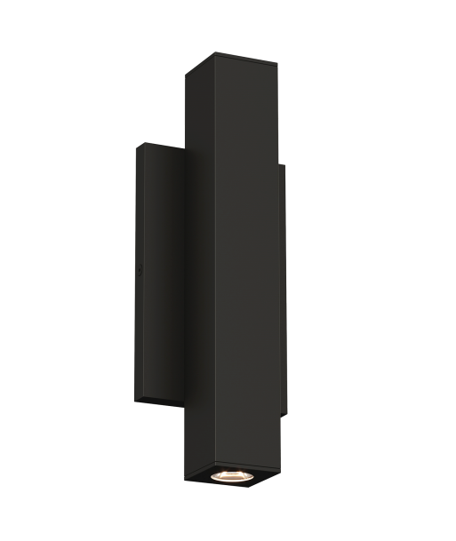 Chara Square 12 Black Wall Lamp Véritable concentré