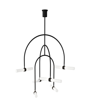 Calumn 6-Light Black Chandelier des créatures d'habitude