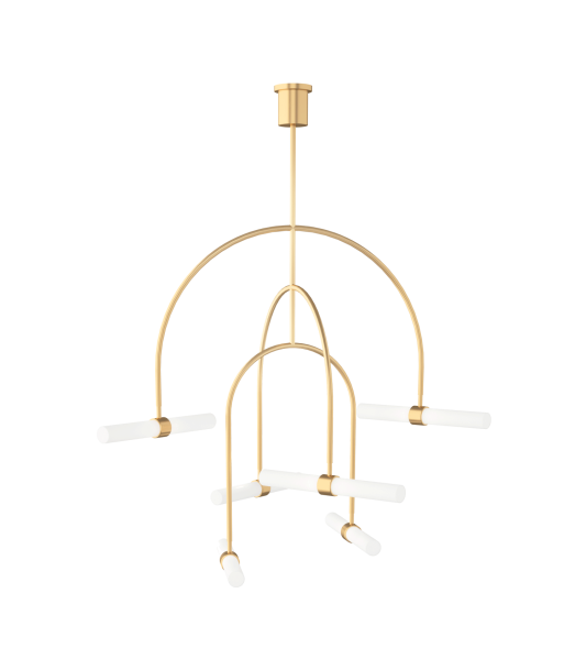 Calumn 6-Light Brass Chandelier 50-70% off 