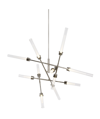 Linger 12-Light Nickel Chandelier Par le système avancé 