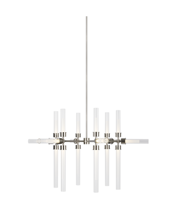 Linger 18-Light Nickel Chandelier brillant des détails fins