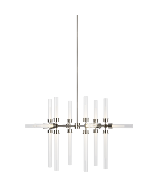 Linger 18-Light Nickel Chandelier brillant des détails fins