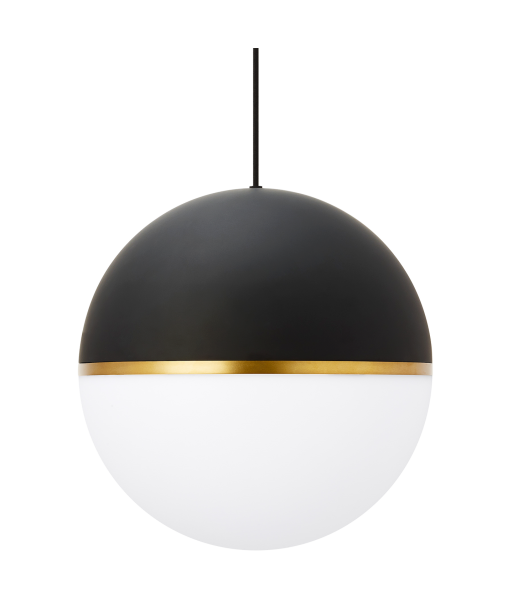 Akova Grande Pendant Lamp Matt Black/Brass brillant des détails fins