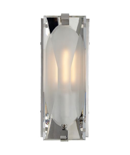 Castle Peak Small Bath Nickel Wall Lamp en linge