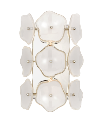 Leighton Small Cream Nickel Wall Lamp le des métaux précieux