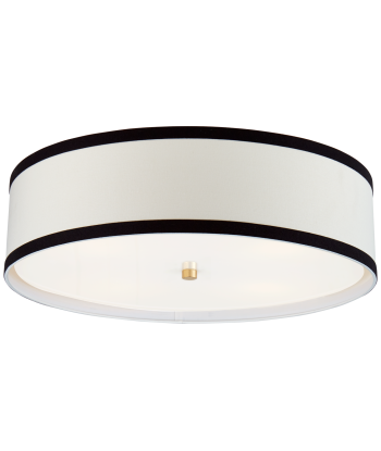 Walker Large Ceiling Light Cream Gold / Black Linen livraison gratuite