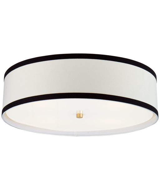 Walker Large Ceiling Light Cream Gold / Black Linen livraison gratuite