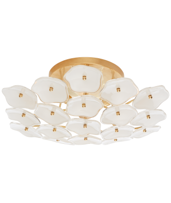 Leighton Medium Ceiling Light Cream / Brass paiement sécurisé