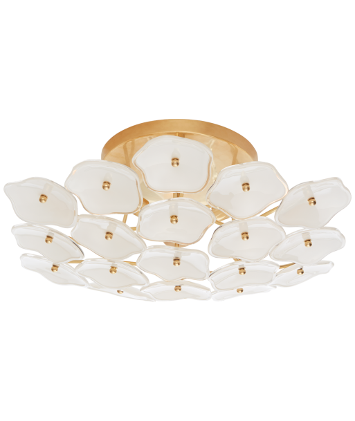 Leighton Medium Ceiling Light Cream / Brass paiement sécurisé