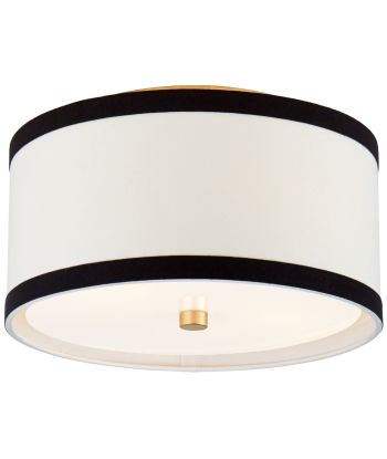 Walker Small Ceiling Light Cream Gold / Black Linen livraison et retour toujours gratuits