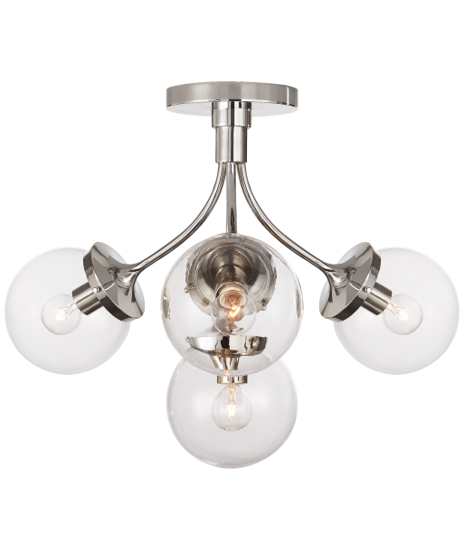 Prescott Medium Nickel Ceiling Light pas cheres