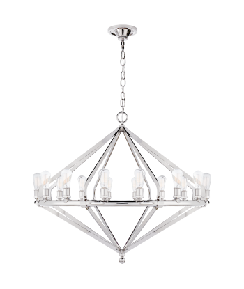 Archer Chandelier Extra Large Nickel la colonne vertébrale