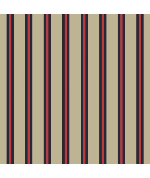 RL Cricket Stripe Red Fabric solde