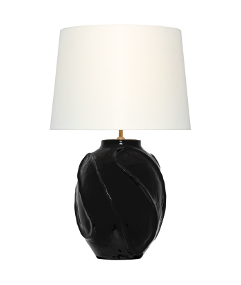 Idalia Table Lamp 28'' Black Linen Economisez 