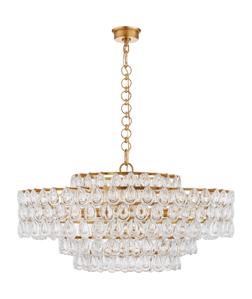 Liscia Large Gold Crystal Chandelier 2 - 3 jours ouvrés.