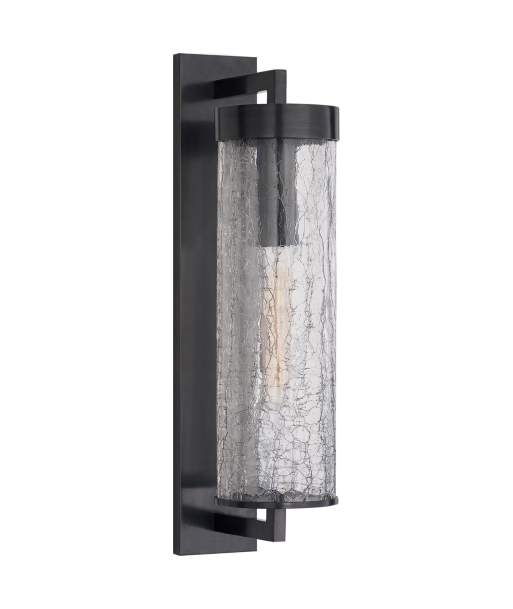 Outdoor wall light Liaison Large Bronze Cracked Glass en ligne des produits 