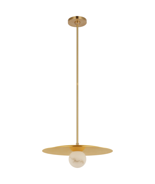 Pertica Pendant Lamp 18'' Alabaster Brass chez Cornerstreet bien 