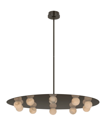 Pertica Chandelier 36'' Ten Lights Alabaster Bronze votre restaurant rapide dans 