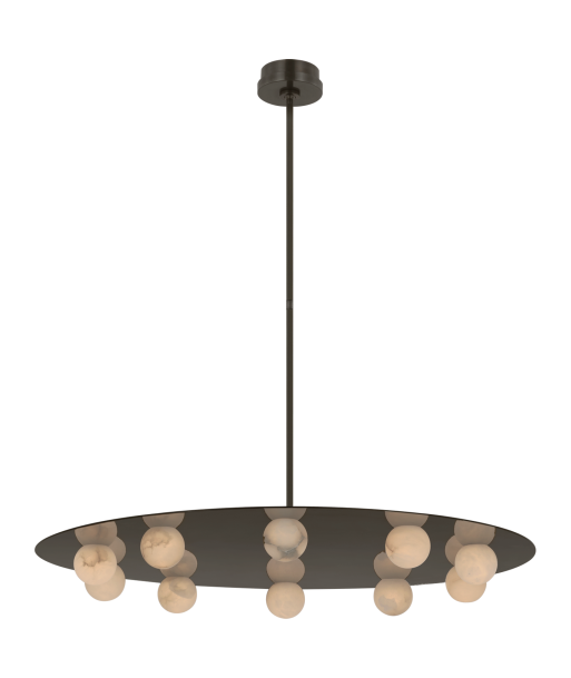 Pertica Chandelier 36'' Ten Lights Alabaster Bronze votre restaurant rapide dans 