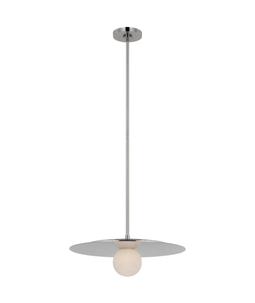 Pertica Pendant Lamp 18'' Nickel Alabaster 2 - 3 jours ouvrés.