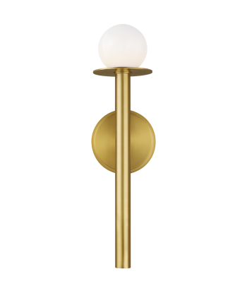 Nodes Double Brass Wall Lamp White Glass offre 