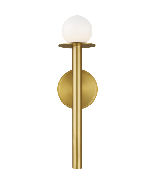 Nodes Double Brass Wall Lamp White Glass offre 