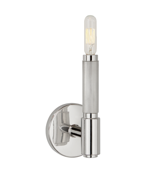 Barrett Single Knurled Nickel Wall Lamp s'inspire de l'anatomie humaine