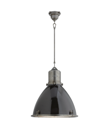 Fulton Large Pendant Light Industrial Steel Black plus qu'un jeu 