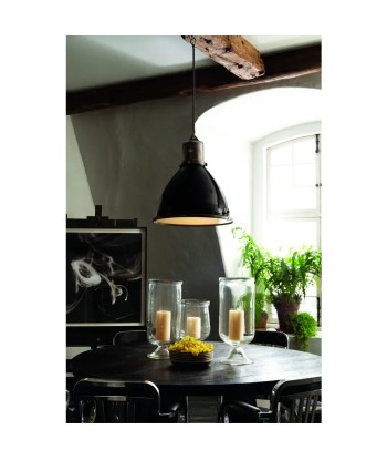 Fulton Large Pendant Light Industrial Steel Black plus qu'un jeu 