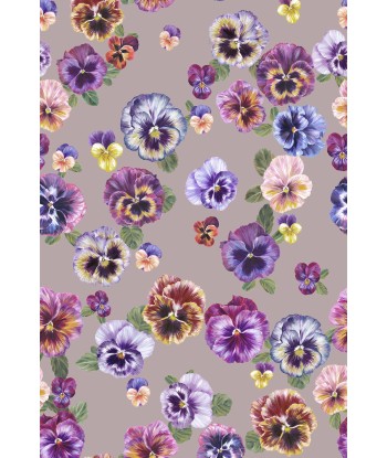 PLETHORA OF PANSIES Bruised Pink Wallpaper acheter en ligne