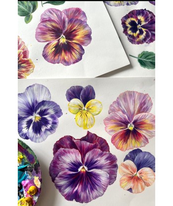 PLETHORA OF PANSIES Purple Wallpaper Véritable concentré