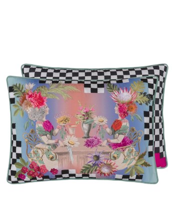 Mosaic Twin Flowers Cushion Amélioration de cerveau avec