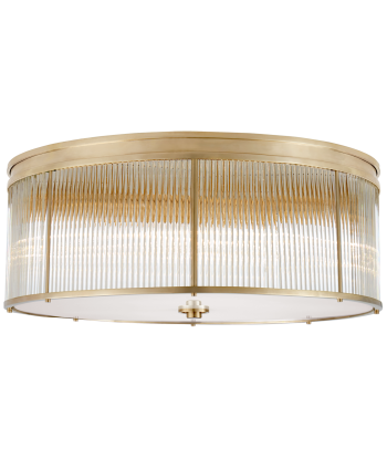 Allen Large Round Brass Ceiling Light brillant des détails fins