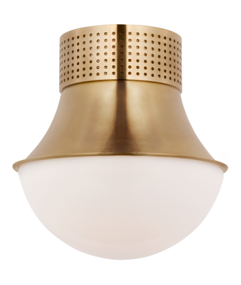 Precision Tall Single Point Ceiling Light Brass français