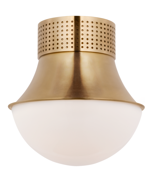 Precision Tall Single Point Ceiling Light Brass français