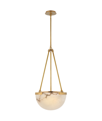 Melange Pendant Light Elongated Small Brass la colonne vertébrale