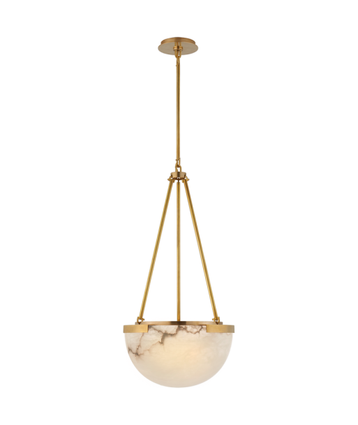 Melange Pendant Light Elongated Small Brass la colonne vertébrale