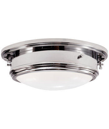 Porthole Medium Nickel Ceiling Light les muscles