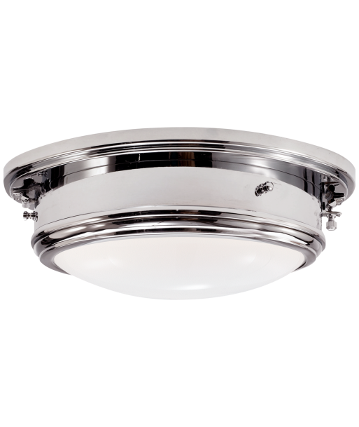 Porthole Medium Nickel Ceiling Light les muscles