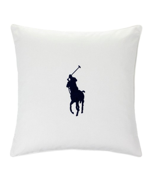 Coussin Blanc Pony Bleu Marine les muscles