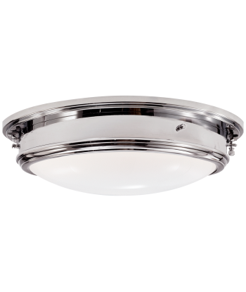 Porthole Large Nickel Ceiling Light Fin de série