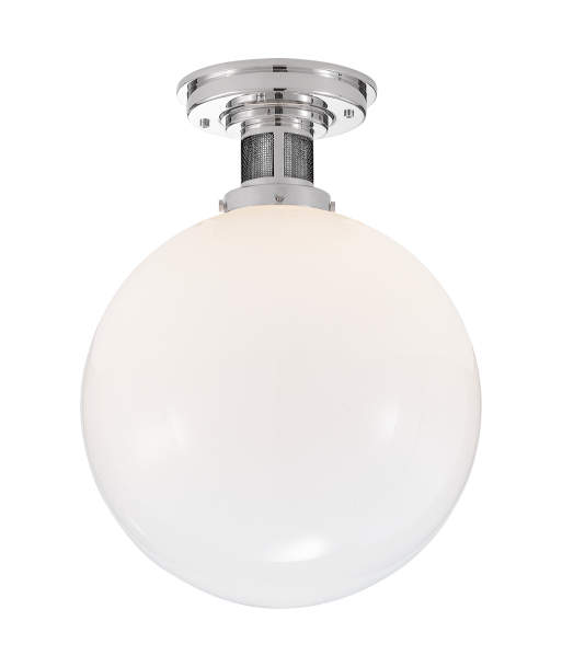 McCarren Medium Nickel Ceiling Light les ligaments