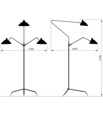 Lampadaire 3 Bras ou a consommer sur place