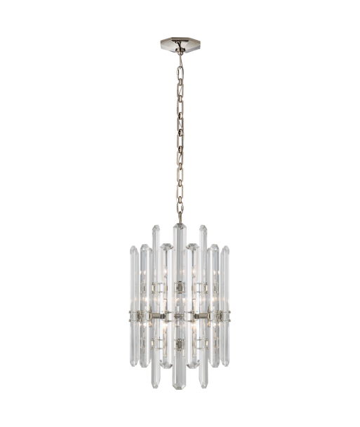 Bonnington Tall Nickel Chandelier soldes