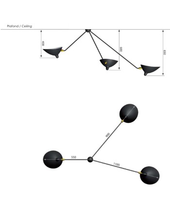 Plafonnier Araignée 3 Bras sélection de produits