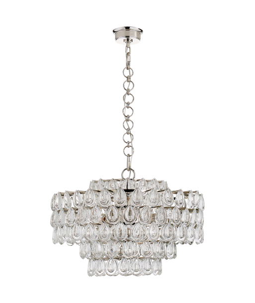 Liscia Medium Nickel Chandelier Comparez plus de prix