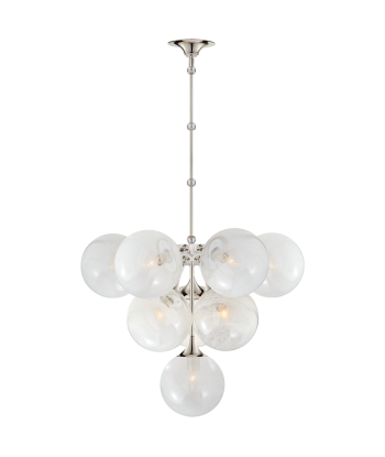 Cristol Medium Nickel Chandelier commande en ligne